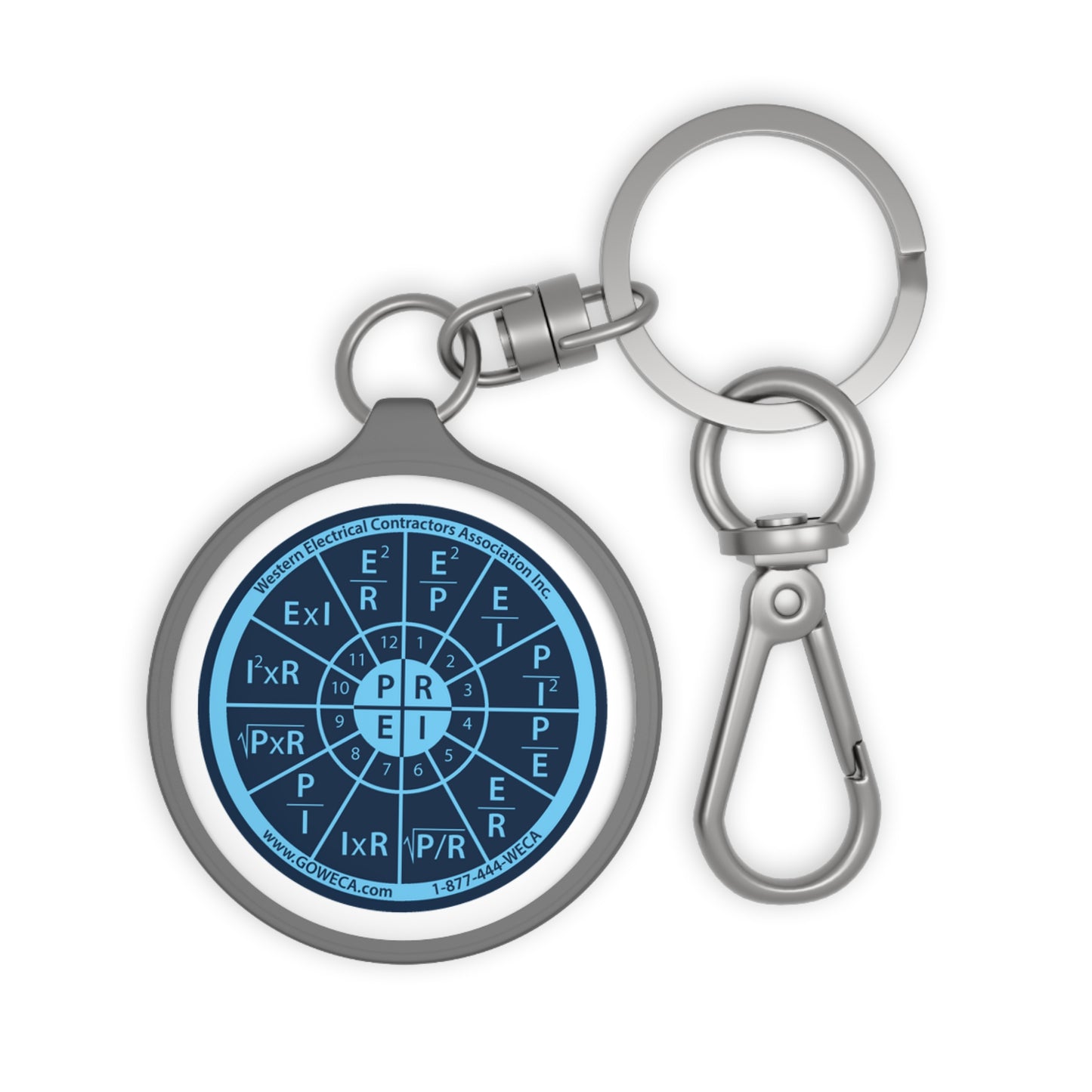 WECA Ohm's Law Wheel Keyring Tag