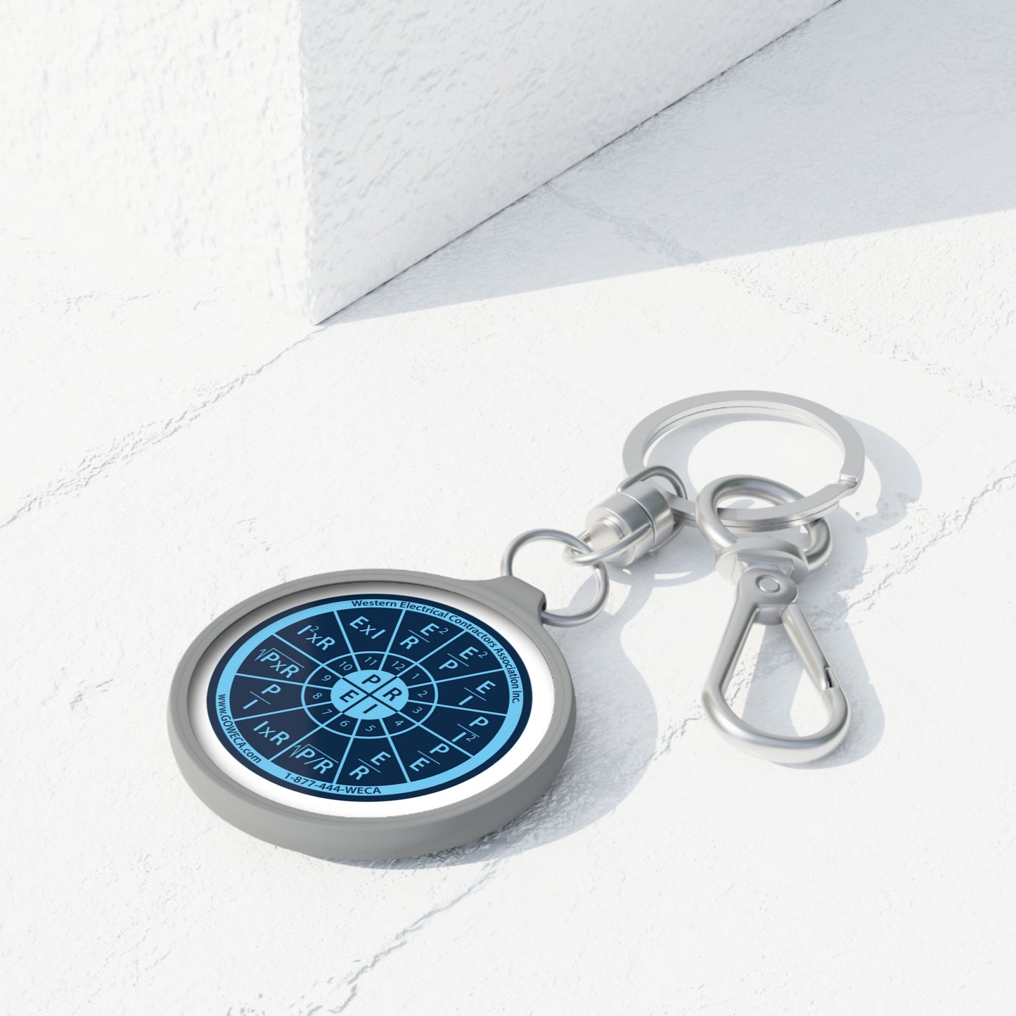 WECA Ohm's Law Wheel Keyring Tag