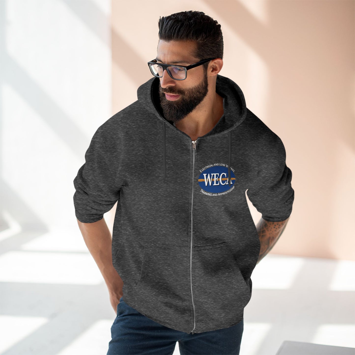 Unisex Zip Hoodie - WECA Classic Logo