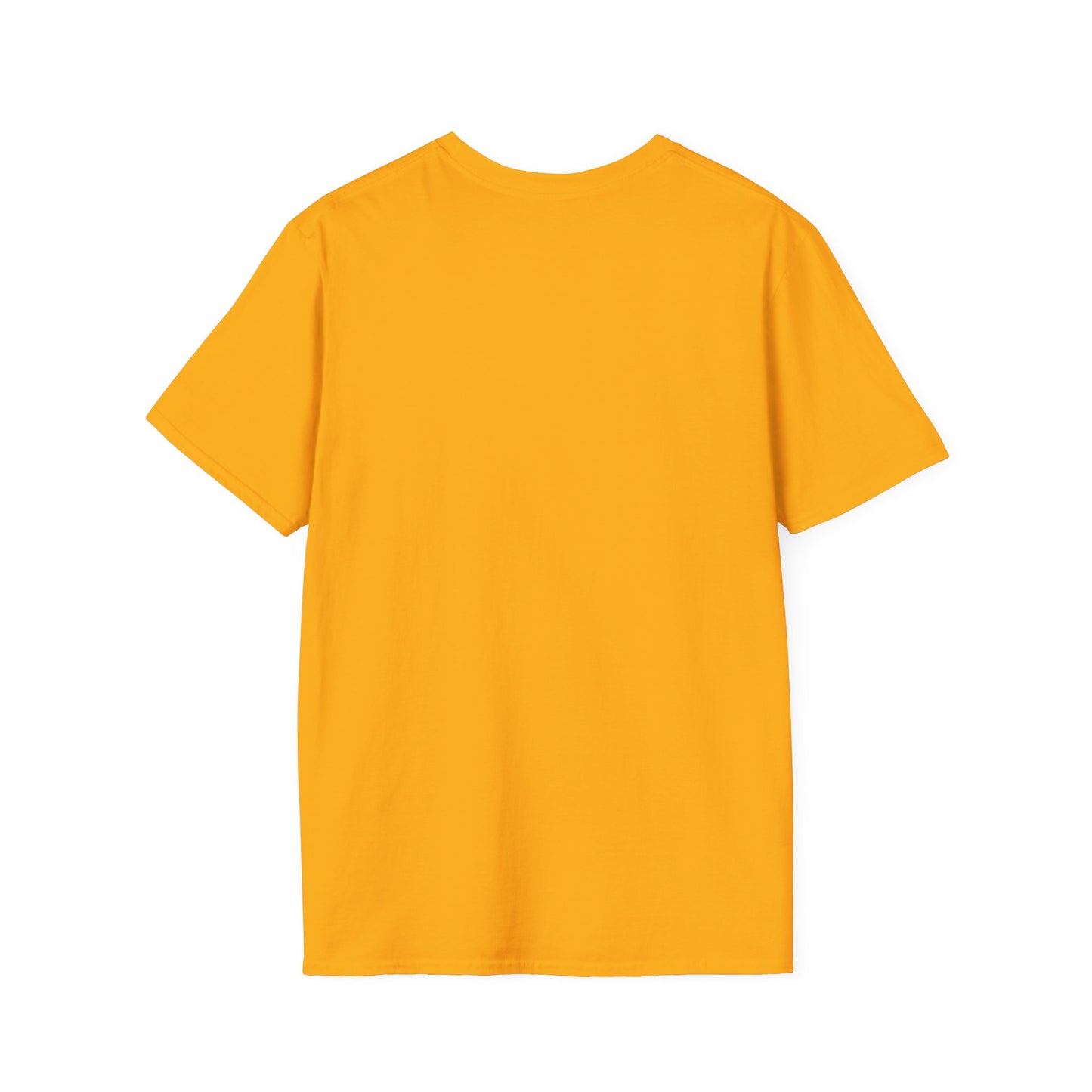 Unisex Softstyle T-Shirt with with WECA Wattson the Electric Eel Mascot Black Line Logo Design Two