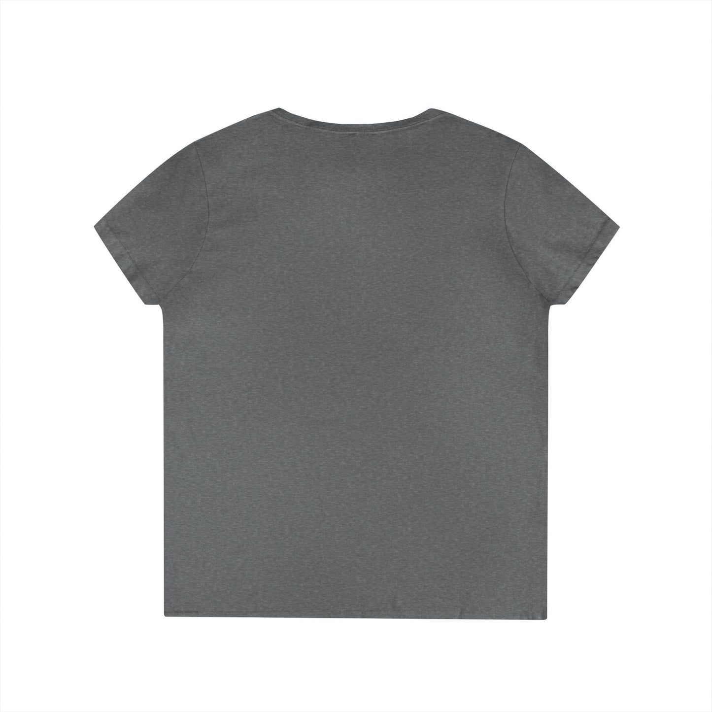 Ladies' Cut V-Neck T-Shirt with WECA Electric Eel Mascot Gold Design