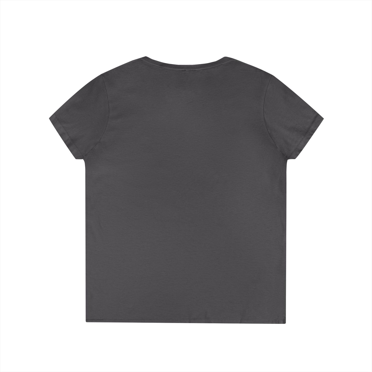 Ladies' Cut V-Neck T-Shirt with WECA Electric Eel Mascot Gold Design