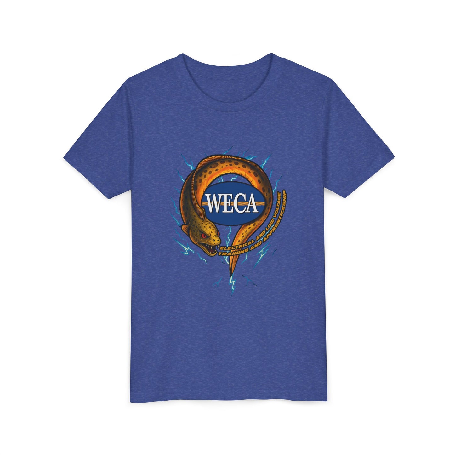YOUTH Short Sleeve Tee with WECA Electric Eel Gold Design