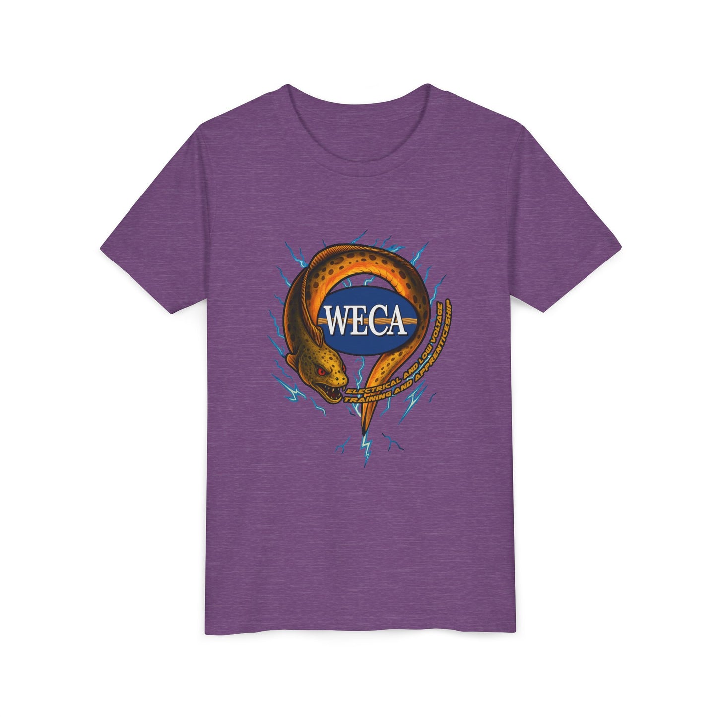 YOUTH Short Sleeve Tee with WECA Electric Eel Gold Design